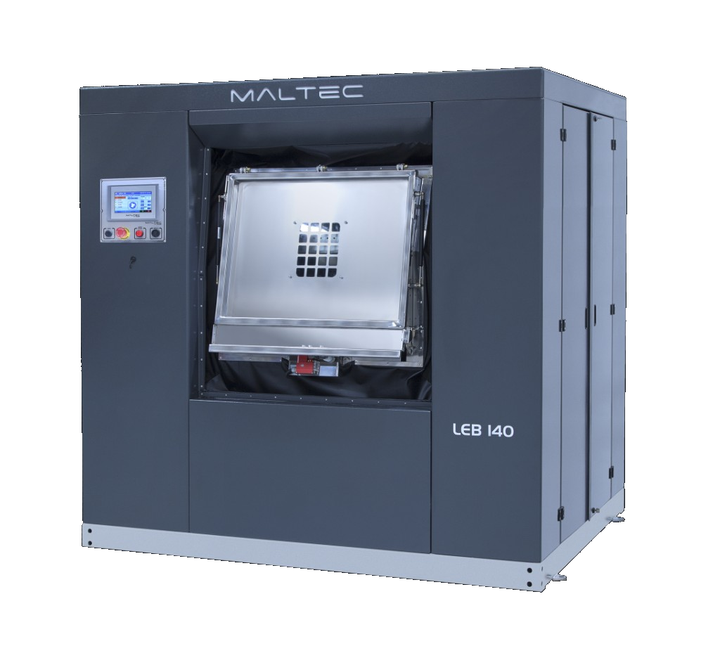 Lavadora extratora com barreira Maltec LEB (linha 60–240 kg)